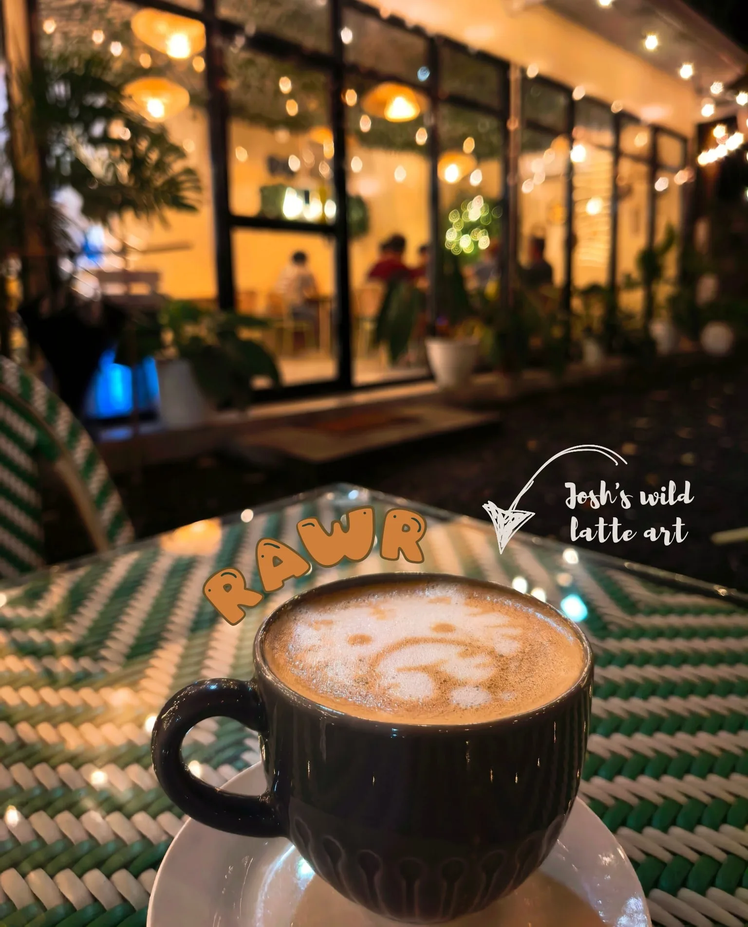 Cappuccino served at La Veranda Cafe
